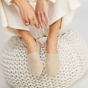 TOMS ALPARGATA BURLAP SLIP-ON SHOES W 9